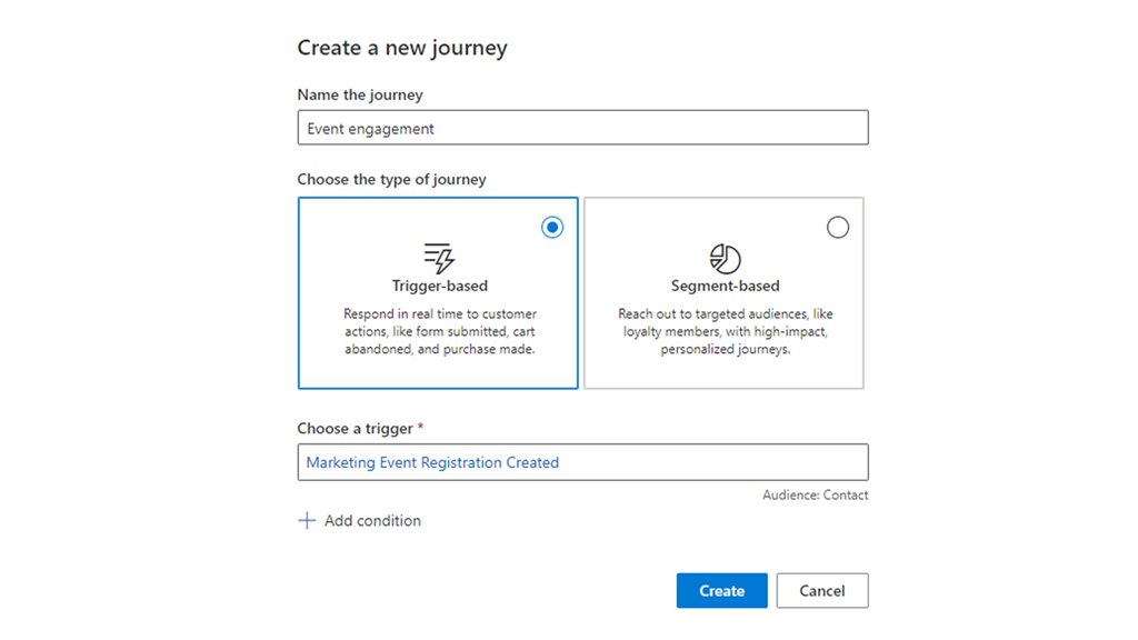 Choose between trigger-based and Segment-based journeys.