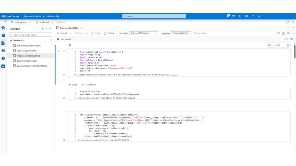 With Azure Synapse we can offer you a comprehensive landscape for advanced data analytics. Data ingestion, data processing, AI and dashboards are all embedded in Synapse.